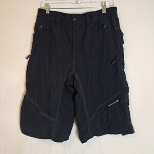 Endura XL Black Cycling Shorts Padded Liner Zip Pockets Mountain Bike MTB Men